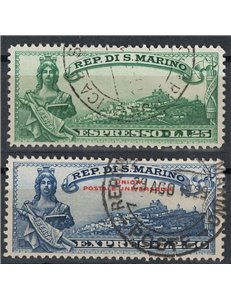 SAN MARINO 1929 Espressi 2v us