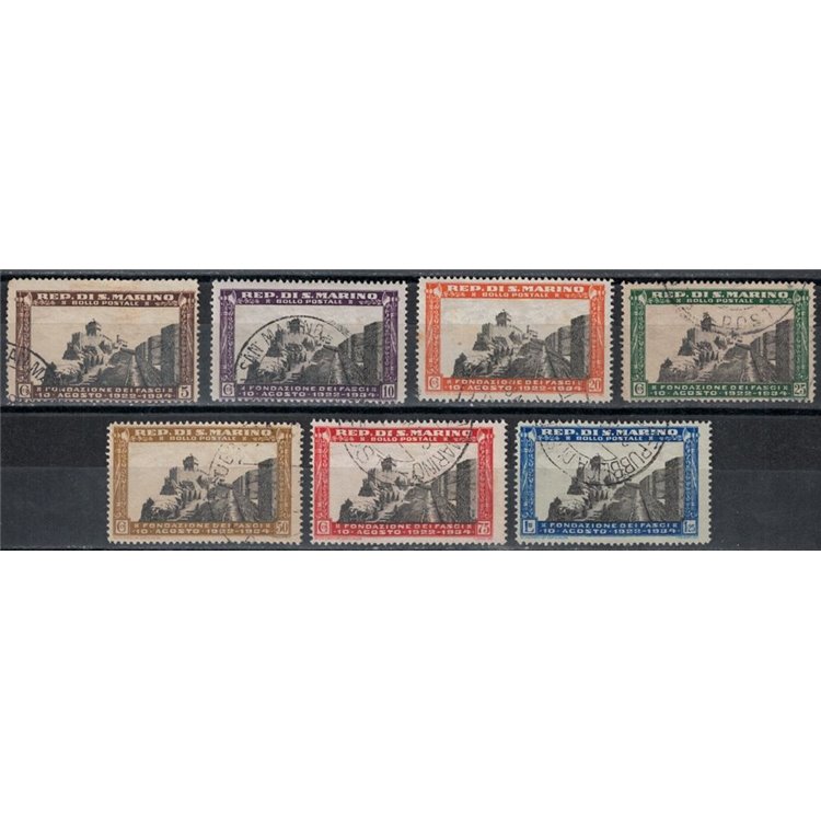 SAN MARINO 1935 Fascio of San Marino 7v us