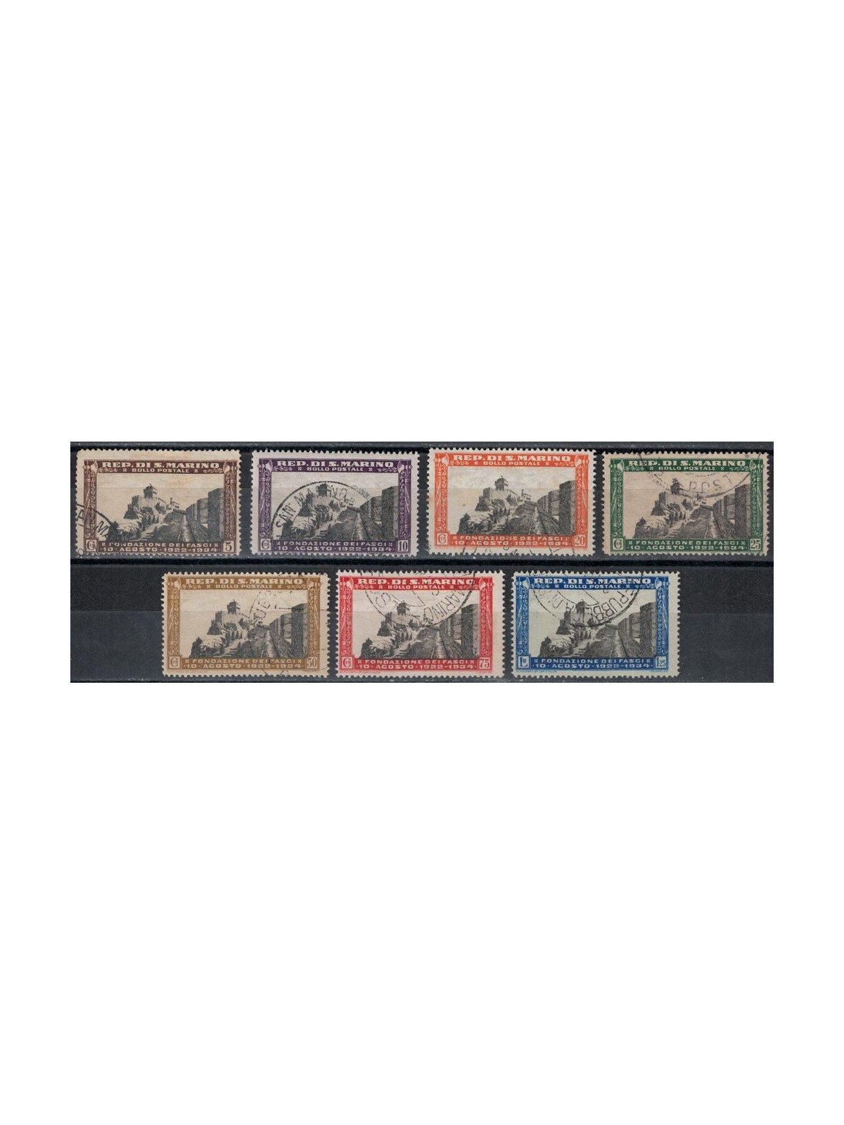 SAN MARINO 1935 Fascio di San Marino 7v us