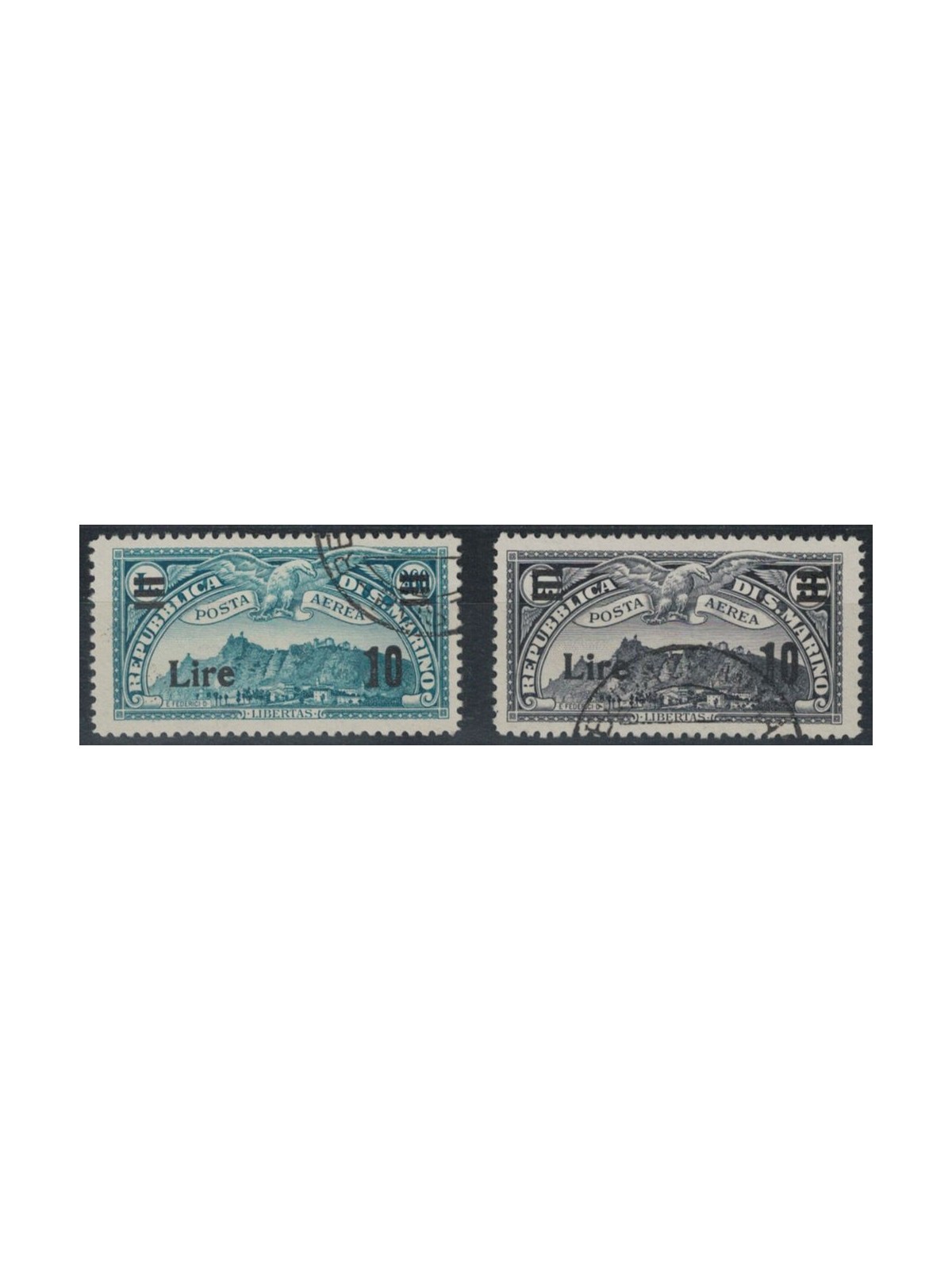 SAN MARINO 1942 Airmail 2v us