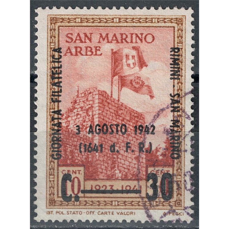 SAN MARINO 1942 Philatelic Day us