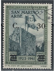 SAN MARINO 1942 Arbe overprinted us