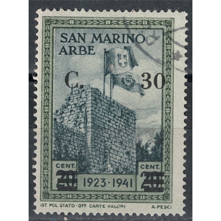 SAN MARINO 1942 Arbe overprinted us