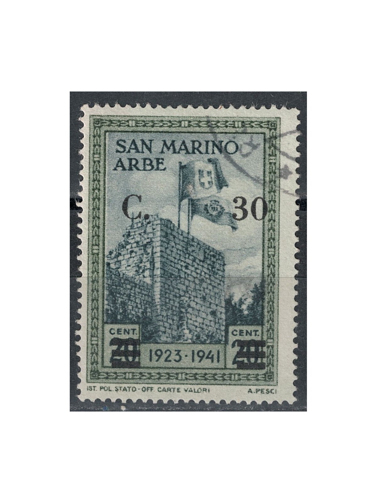 SAN MARINO 1942 Arbe overprinted us
