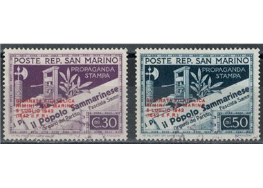 SAN MARINO 1943 Philatelic Day Rimini-San Marino 2v us