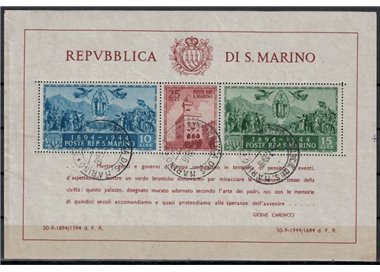 SAN MARINO 1945 Government Palace s/s us