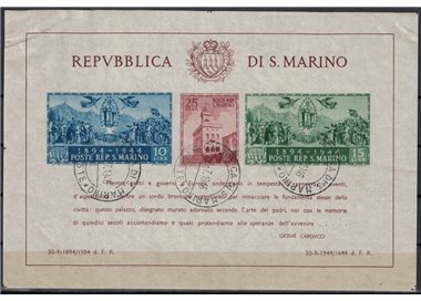 SAN MARINO 1945 Government Palace (ND) s/s us