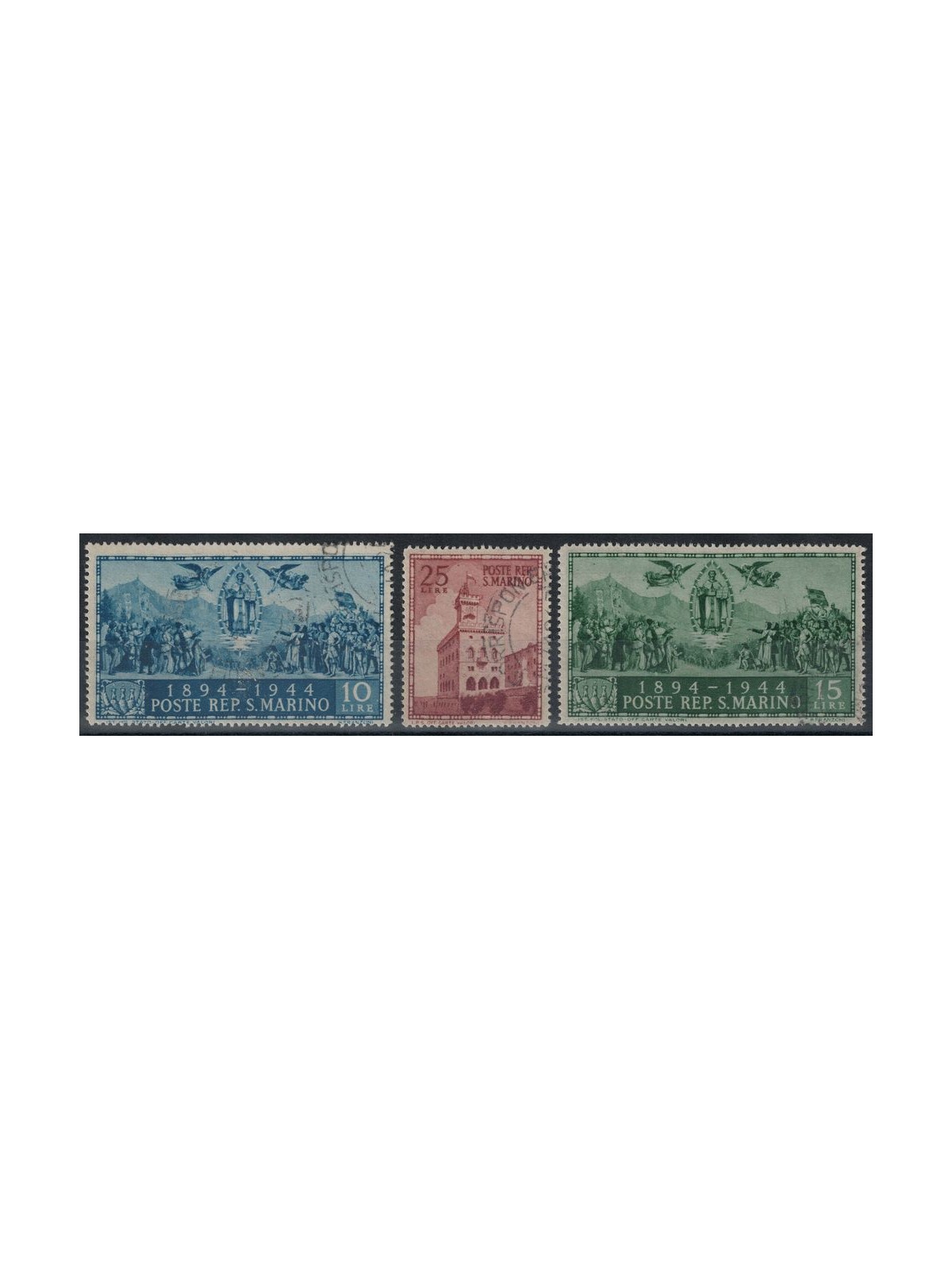 SAN MARINO 1945 Government Palace 3v us