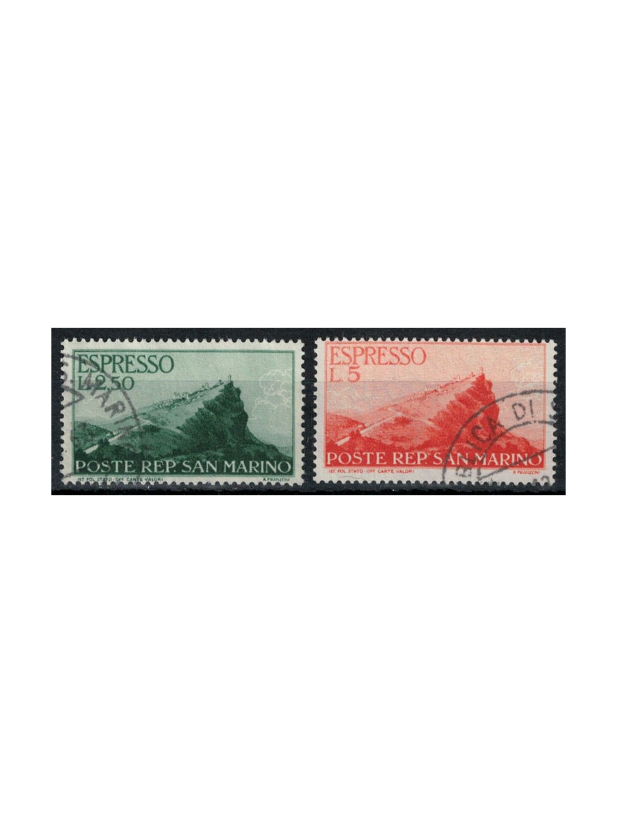 SAN MARINO 1945 Espressi 2v us