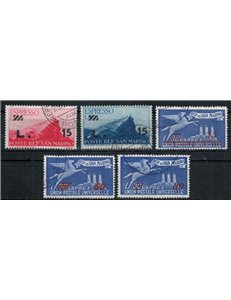 SAN MARINO 1947-48 Espressi soprastampati 5v us