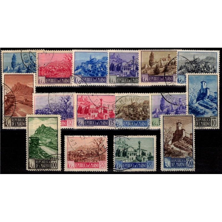SAN MARINO 1949-50 Landscapes 16v us