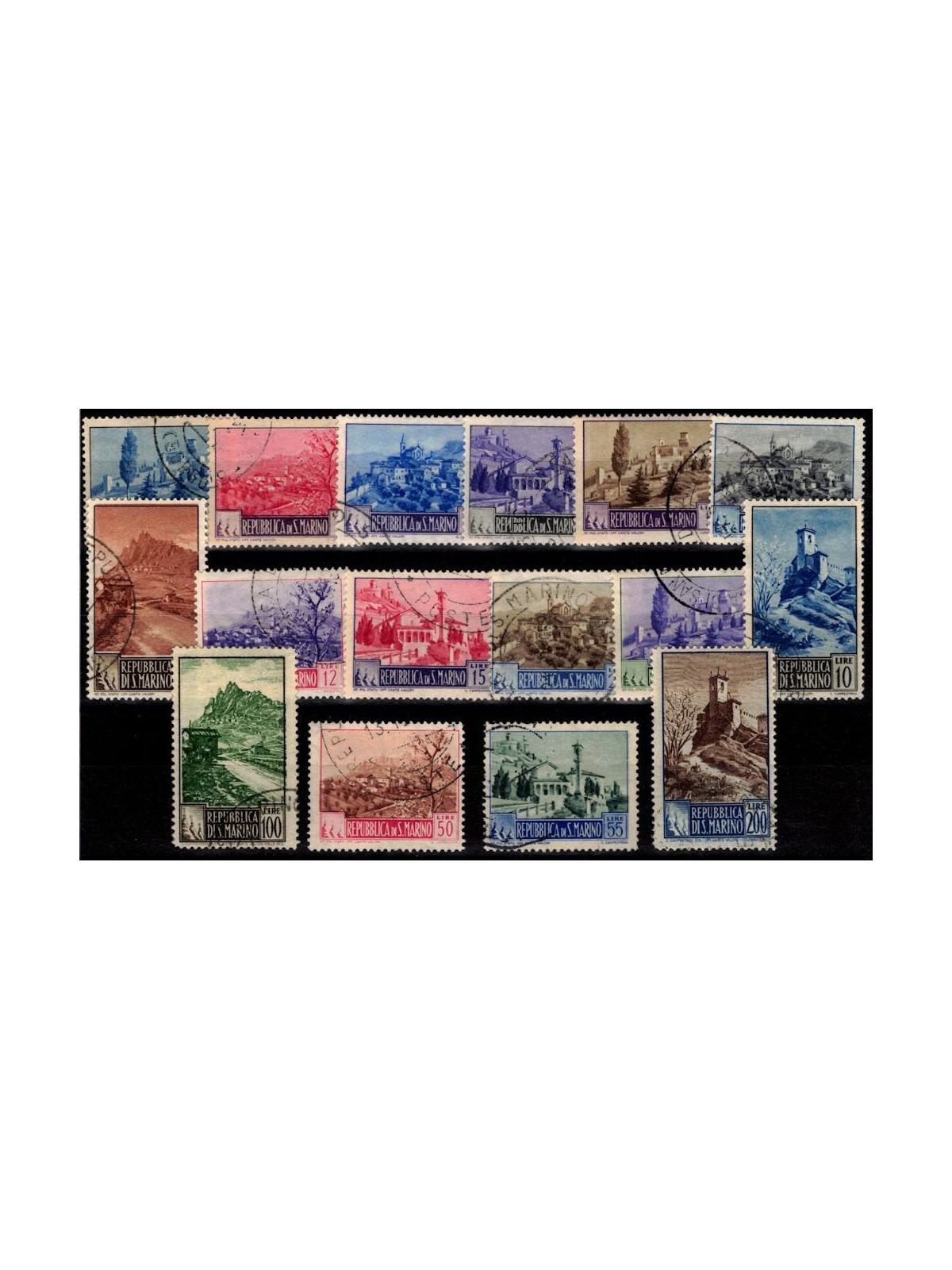 SAN MARINO 1949-50 Landscapes 16v us