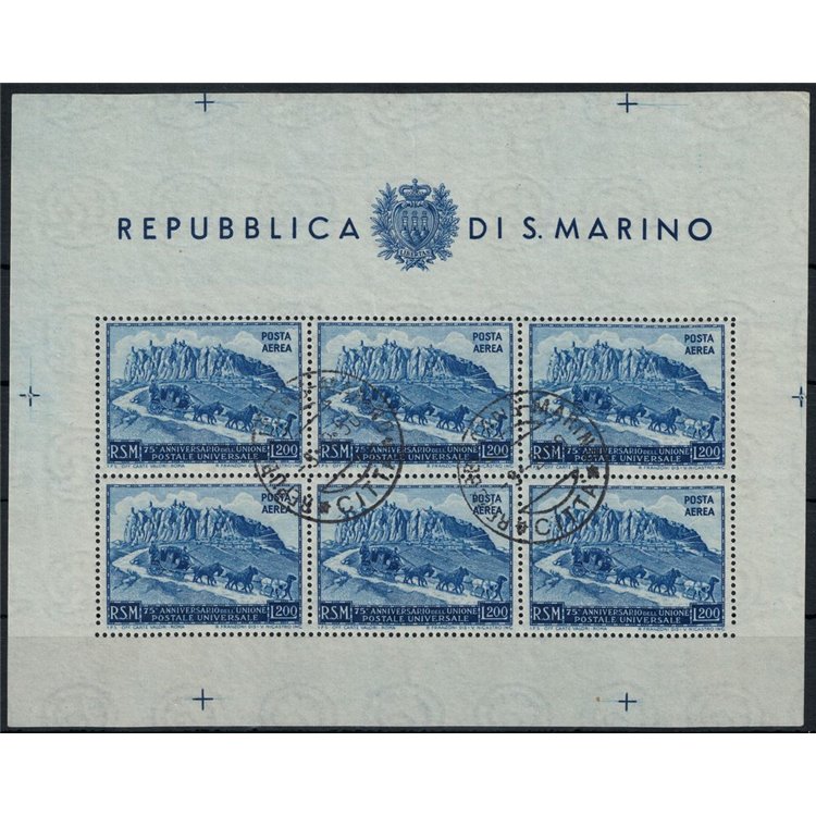 SAN MARINO 1950 Anniversario UPU (posta aerea) £ 200 BF us