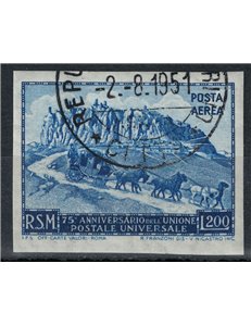 SAN MARINO 1951 Anniversario UPU (posta aerea) £ 200 nd us