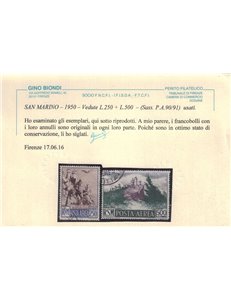 SAN MARINO 1950 Vedute (posta aerea) 9v us ©