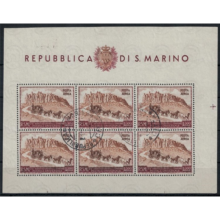 SAN MARINO 1951 Anniversario UPU (posta aerea) £ 300 BF us