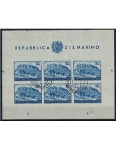 SAN MARINO 1951 Anniversario UPU (posta aerea) £ 200 BF nd us