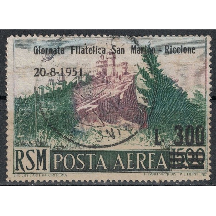 SAN MARINO 1951 Philatelic Day (airmail) us
