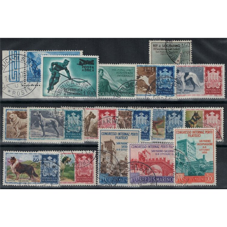 SAN MARINO 1956 Annata completa 17v us