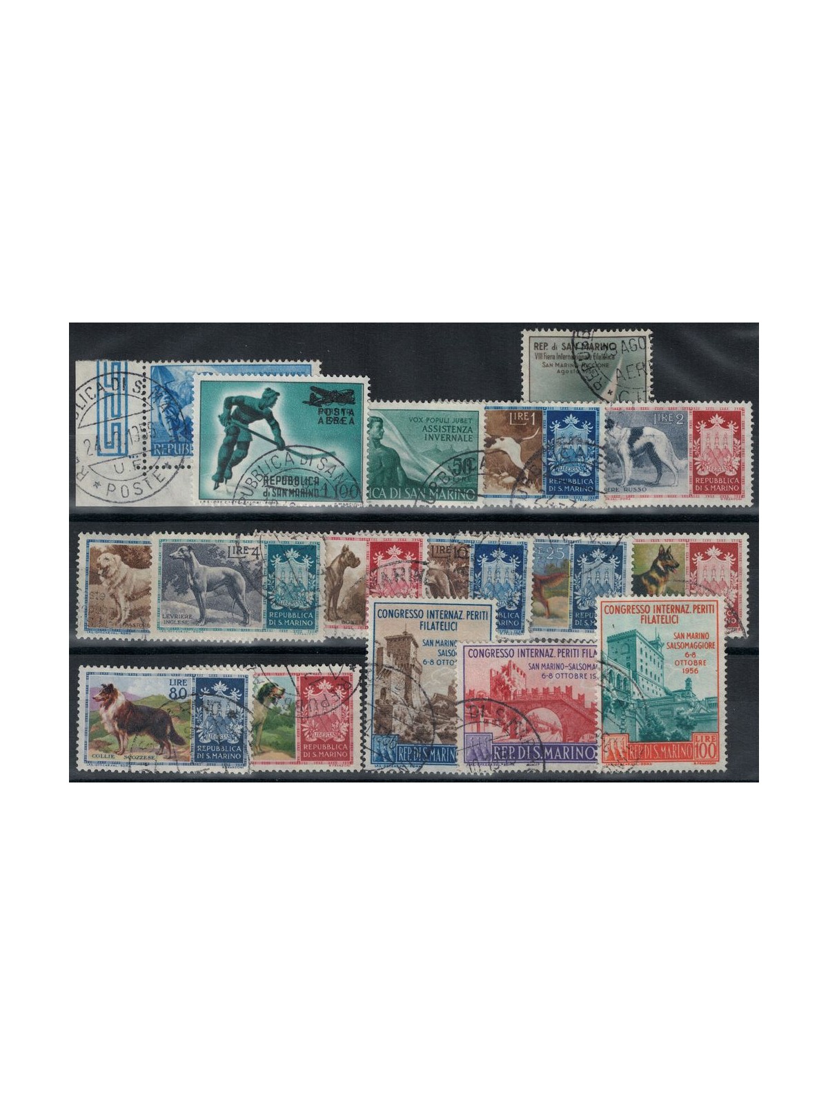 SAN MARINO 1956 Annata completa 17v us
