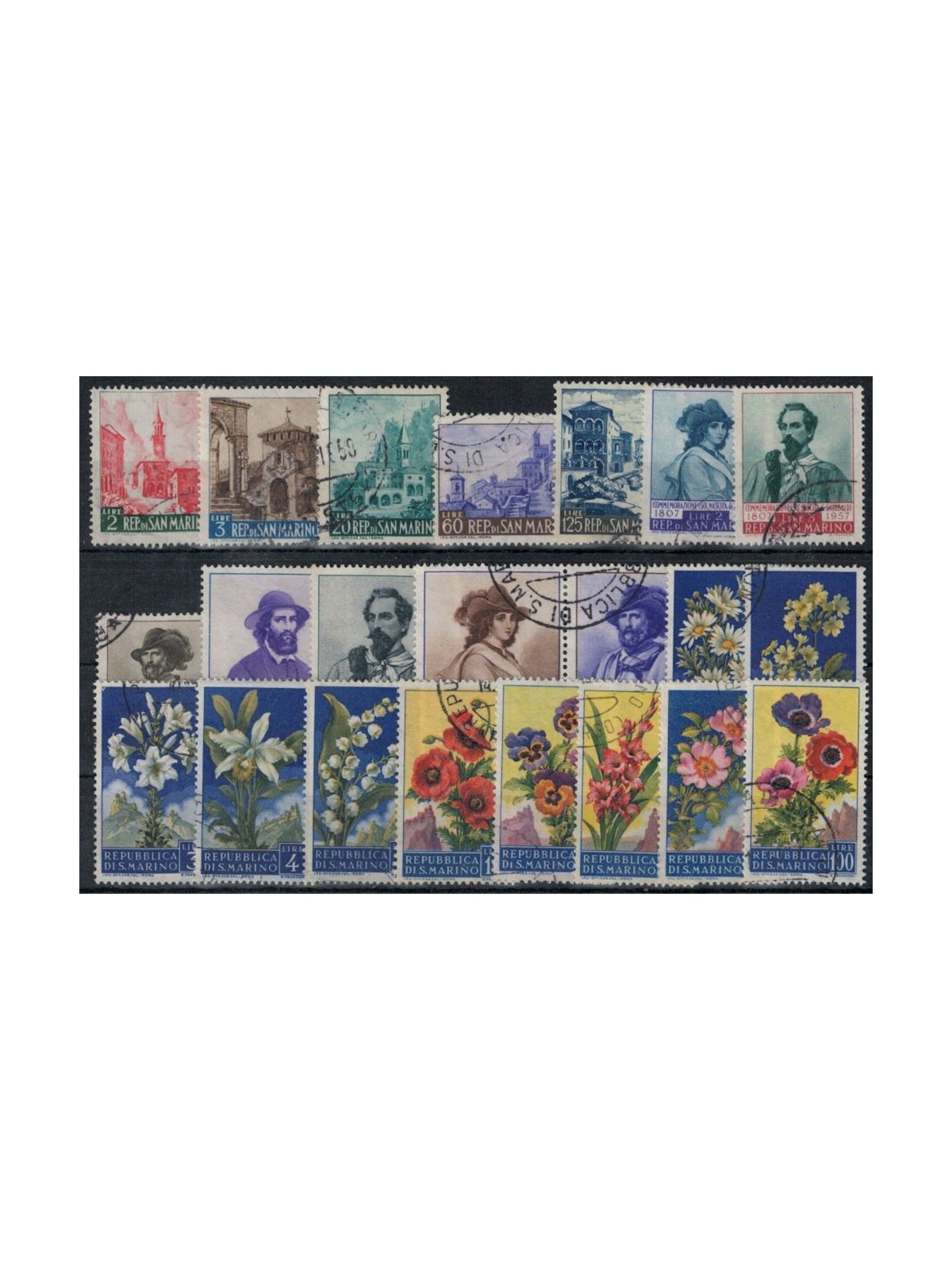 SAN MARINO 1957 Annata completa 22v us