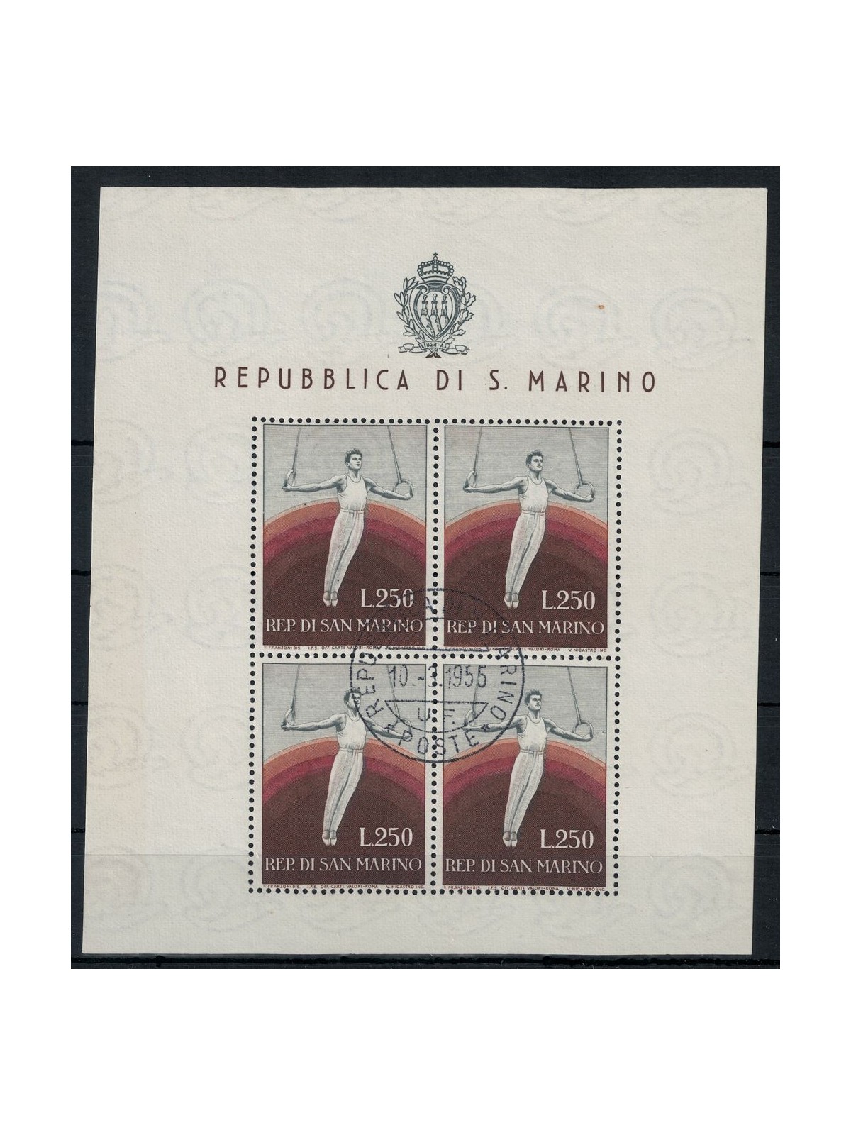 SAN MARINO 1954 Sport, ginnastica BF us