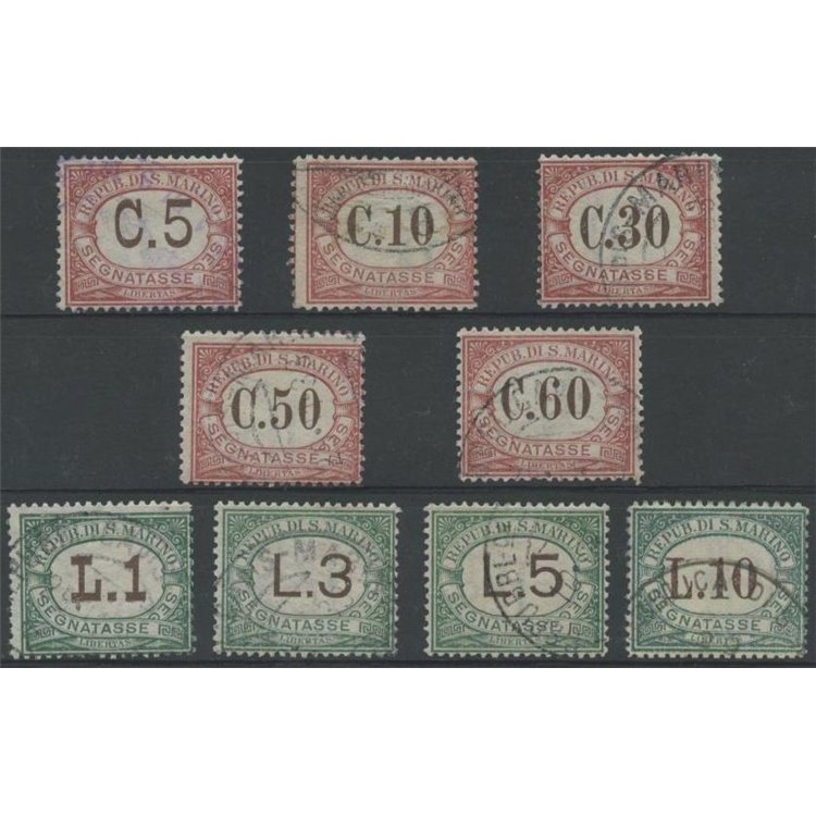 SAN MARINO 1924 Segnatasse 9v us