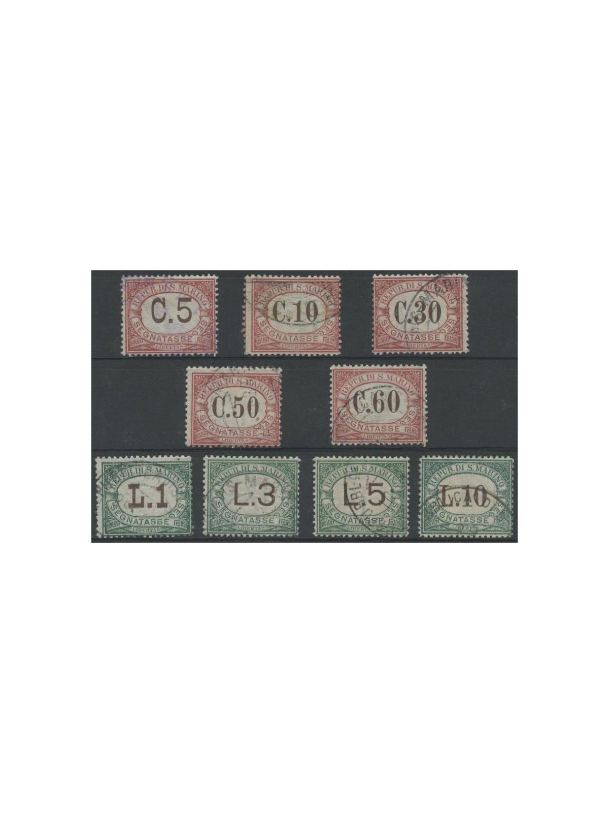 SAN MARINO 1924 Segnatasse 9v us