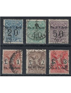 SAN MARINO 1924 Segnatasse vaglia 6v us ©
