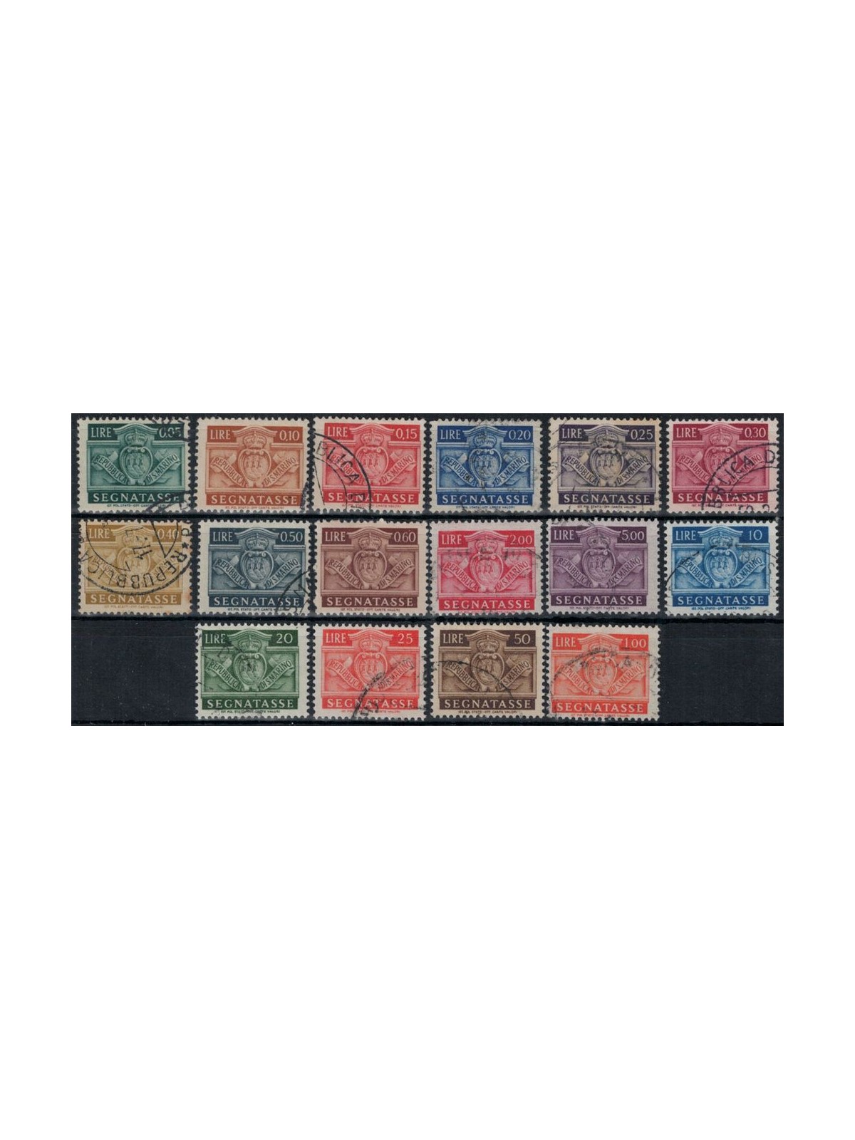SAN MARINO 1945 Postage Due 16v us