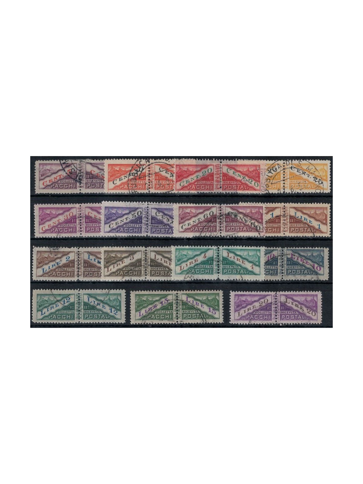 SAN MARINO 1945 Postal parcels 15v us