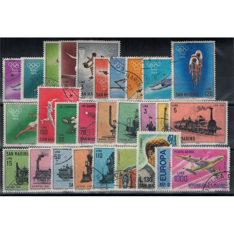 SAN MARINO 1964 Annata completa 28v us