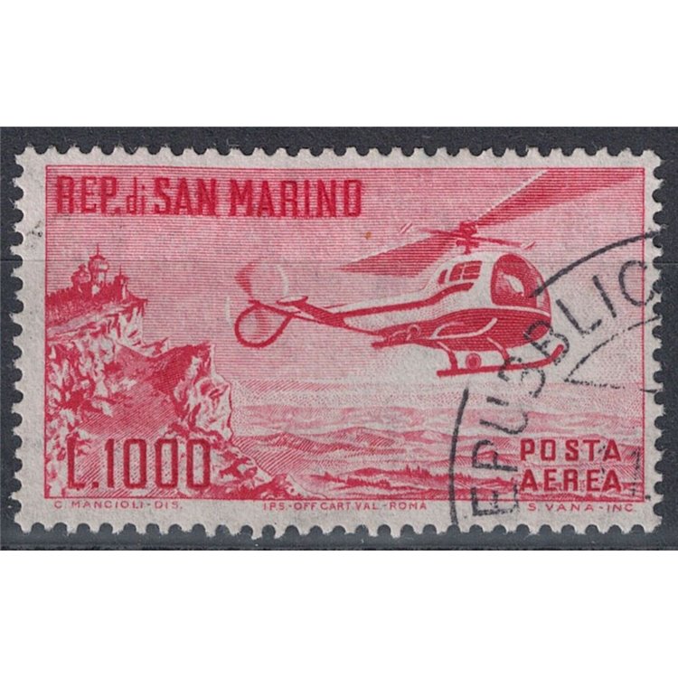 SAN MARINO 1961 US Helicopter