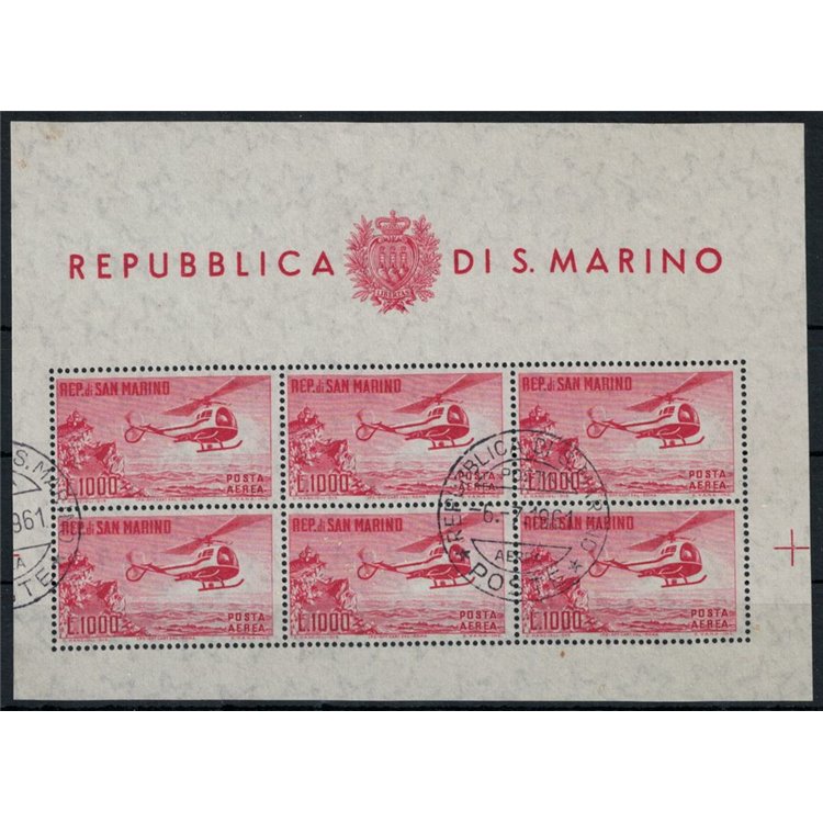SAN MARINO 1961 s/s US Helicopter