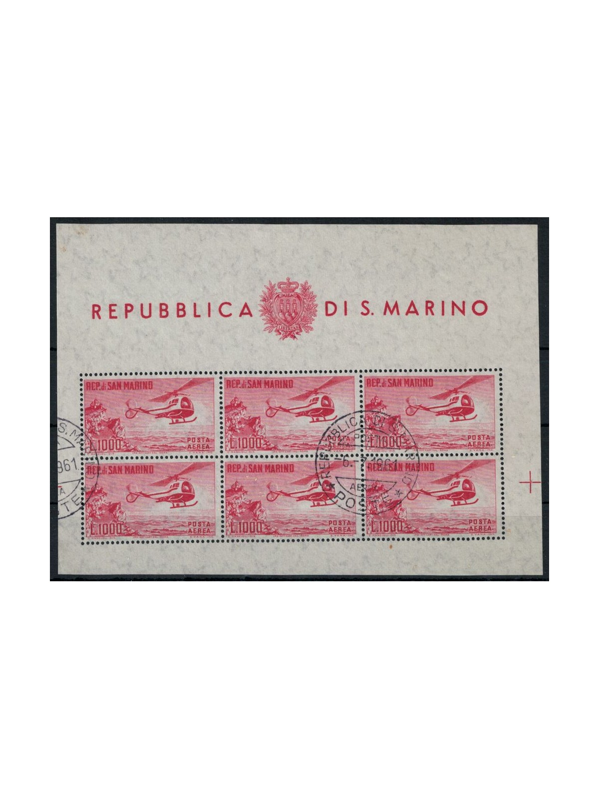 SAN MARINO 1961 Elicottero BF us