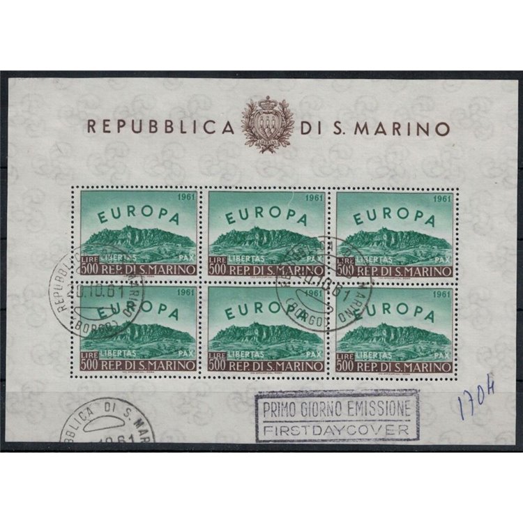 SAN MARINO 1961 Europa BF us