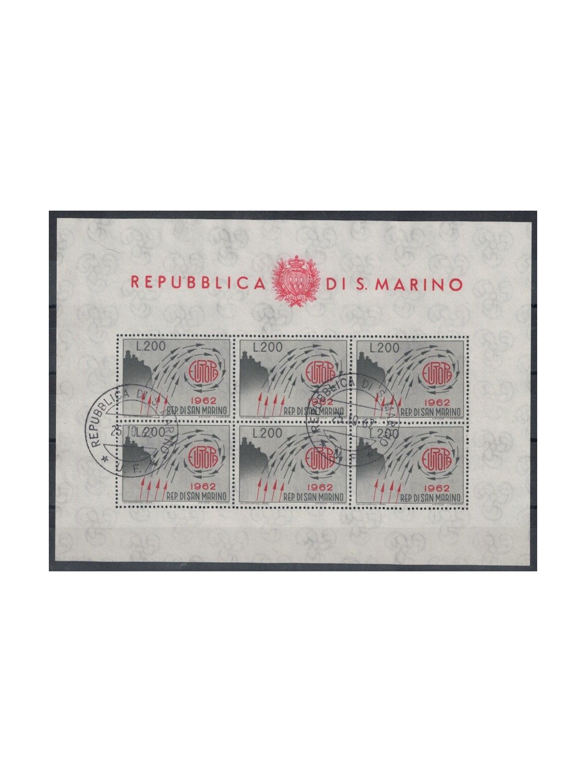 SAN MARINO 1962 Europe s/s us