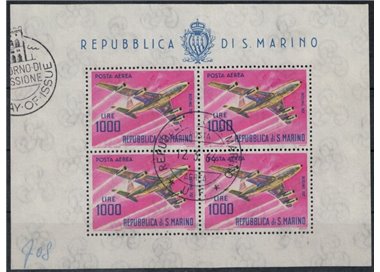 SAN MARINO 1964 Modern aircraft s/s us