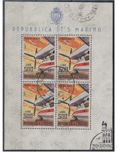 SAN MARINO 1965 Modern Aircraft (Airmail) s/s us