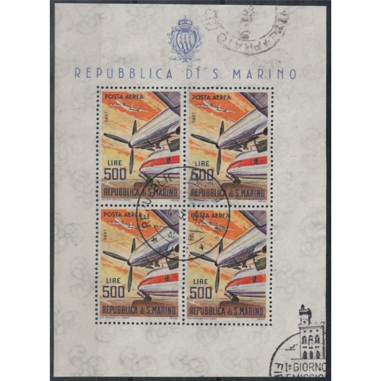 SAN MARINO 1965 Aerei moderni (posta aerea) BF us