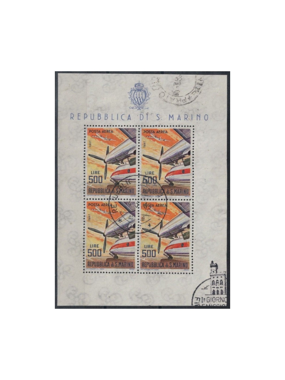 SAN MARINO 1965 Aerei moderni (posta aerea) BF us