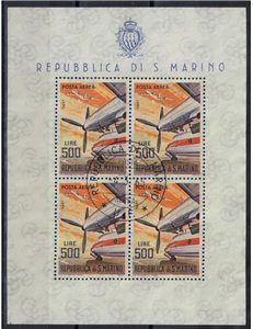 SAN MARINO 1965 Aerei moderni (posta aerea) BF us