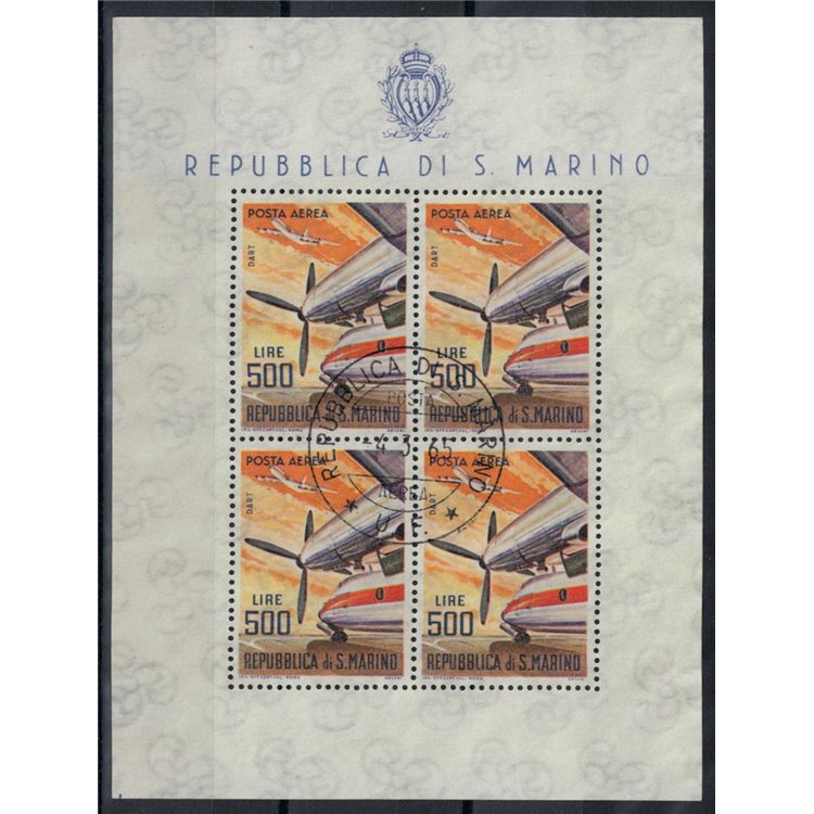 SAN MARINO 1965 Aerei moderni (posta aerea) BF us
