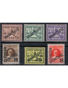 VATICANO 1931 Segnatasse 6v MH*