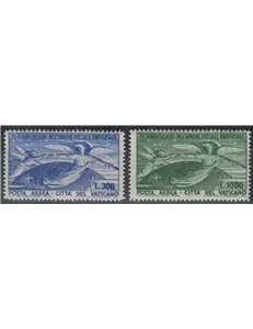 VATICANO 1949 Anniversario UPU (posta aerea) 2v MH*