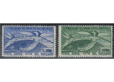 VATICANO 1949 Anniversario UPU (posta aerea) 2v MH*