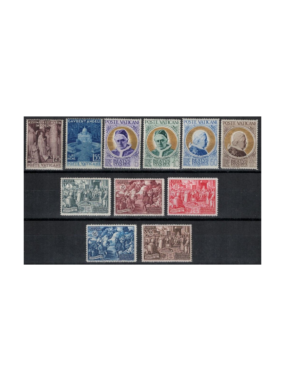 VATICAN 1951 Complete Year 11v MH*