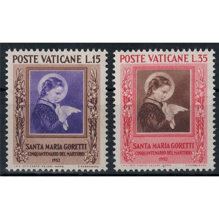 VATICAN 1953 Santa Maria Goretti 2v MH*