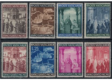 VATICAN 1949 Holy Year 8v MNH**