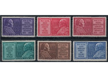 VATICAN 1954 Marian Year 6v MH*